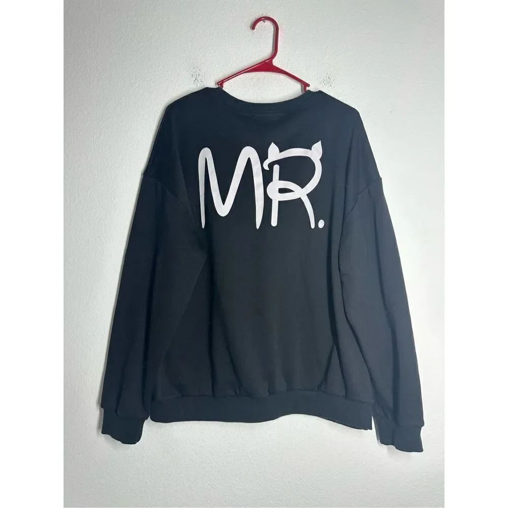 Brentiny Paris Black Men’s Sweatshirt Cotton Blend Size L Graphic on the back
